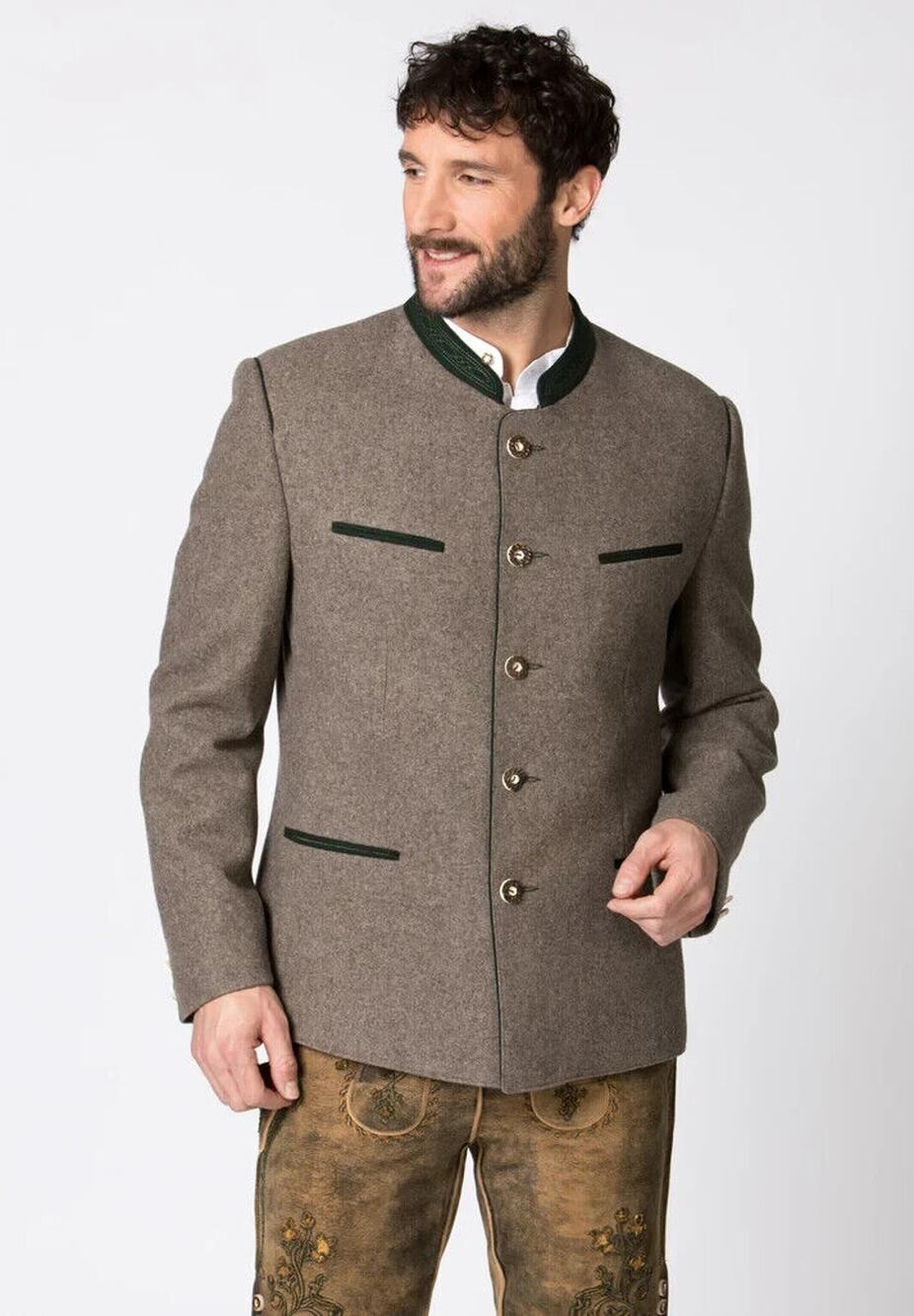 NWOT Stockerpoint Trachten jacket stachus Nuss Tanne Tyrol| Oktoberfest US 48